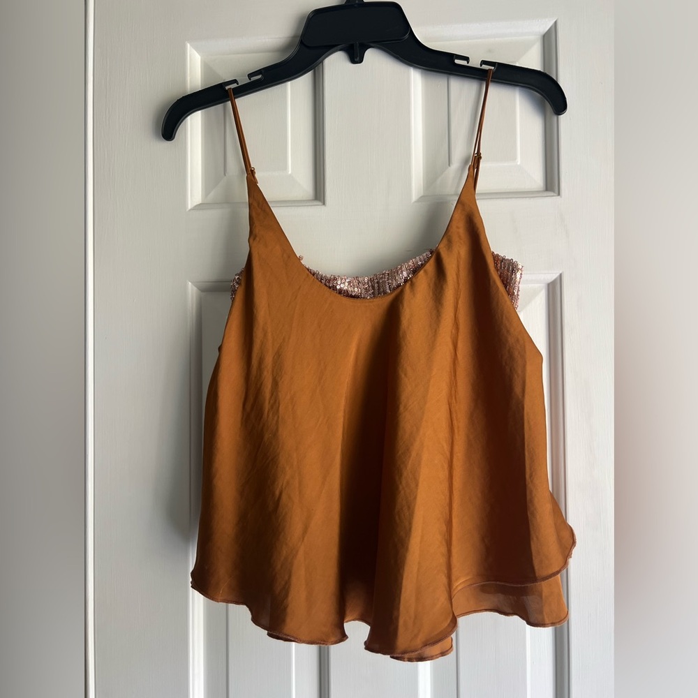 Free People Orange Tank Top
